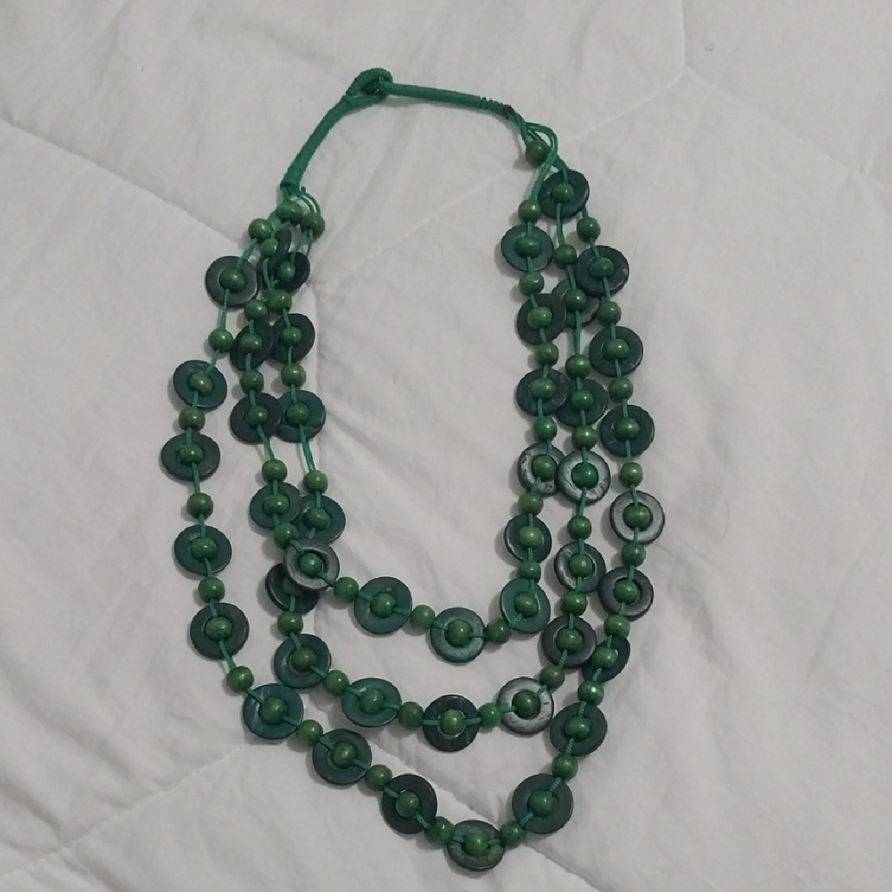 Elegant Green Beaded Necklace